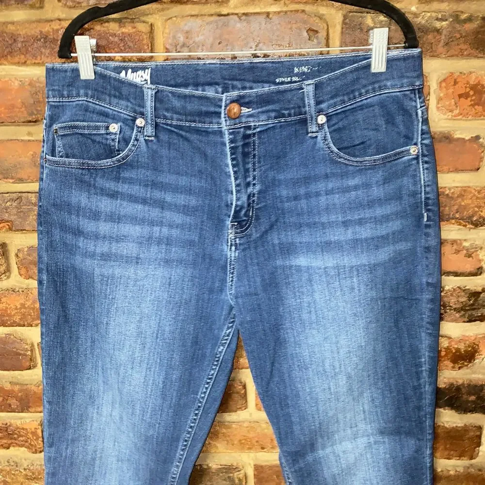 Mugsy Indigo Medium Wash Blue Denim Kinzies Classic Fit Jeans Men's Size 36x30